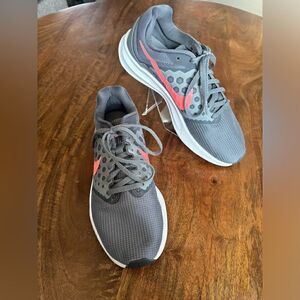 Nike Downshifter 7 Grey Lava Glow 852466-001 Running Shoes Size 8 Women